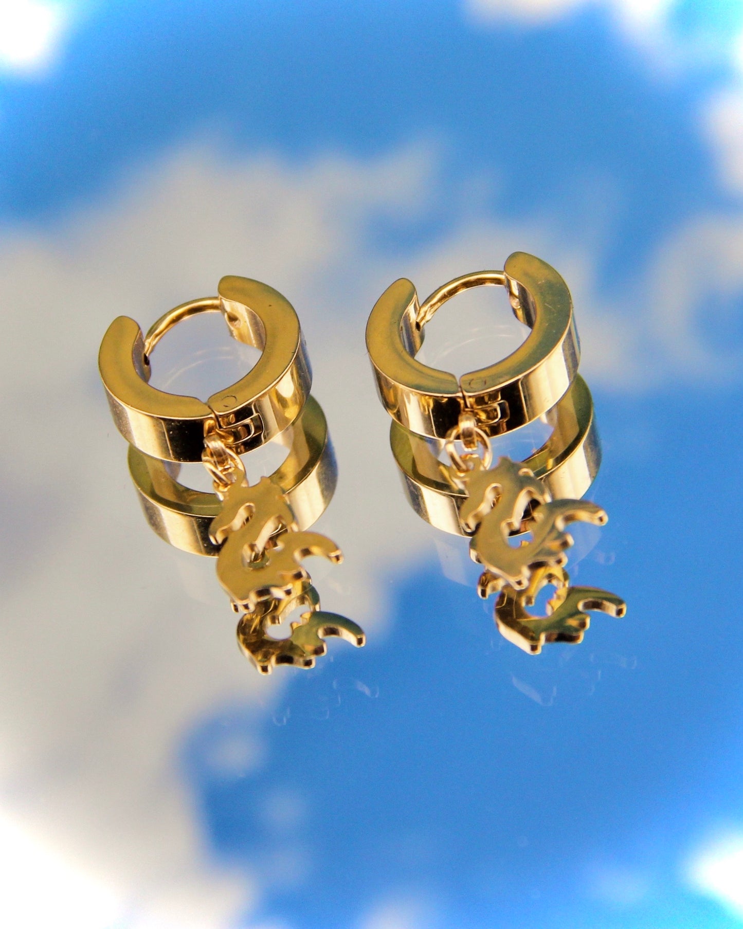 GOLD DRAGON EARRINGS