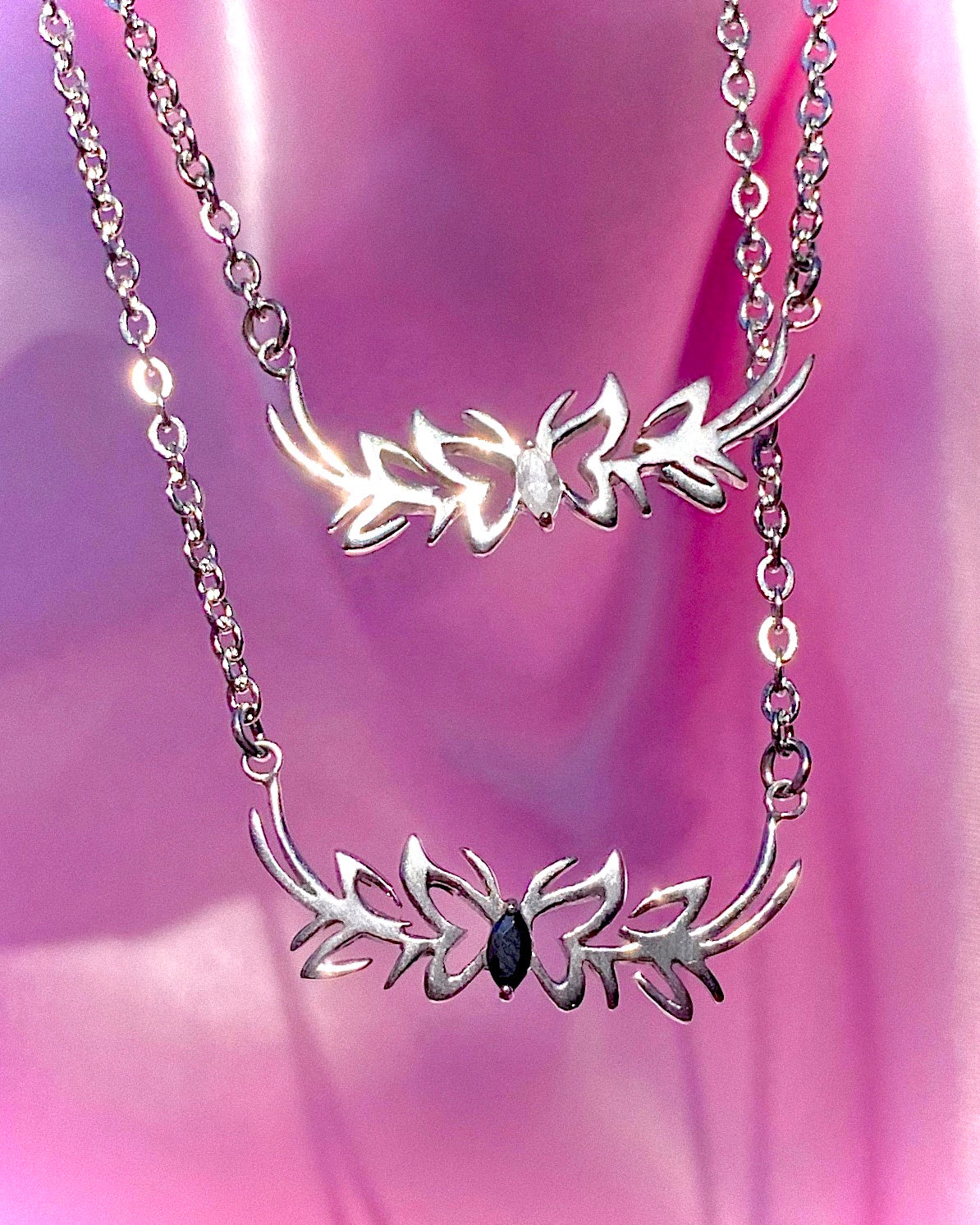 Y2K TRIBAL BUTTERFLY NECKLACE