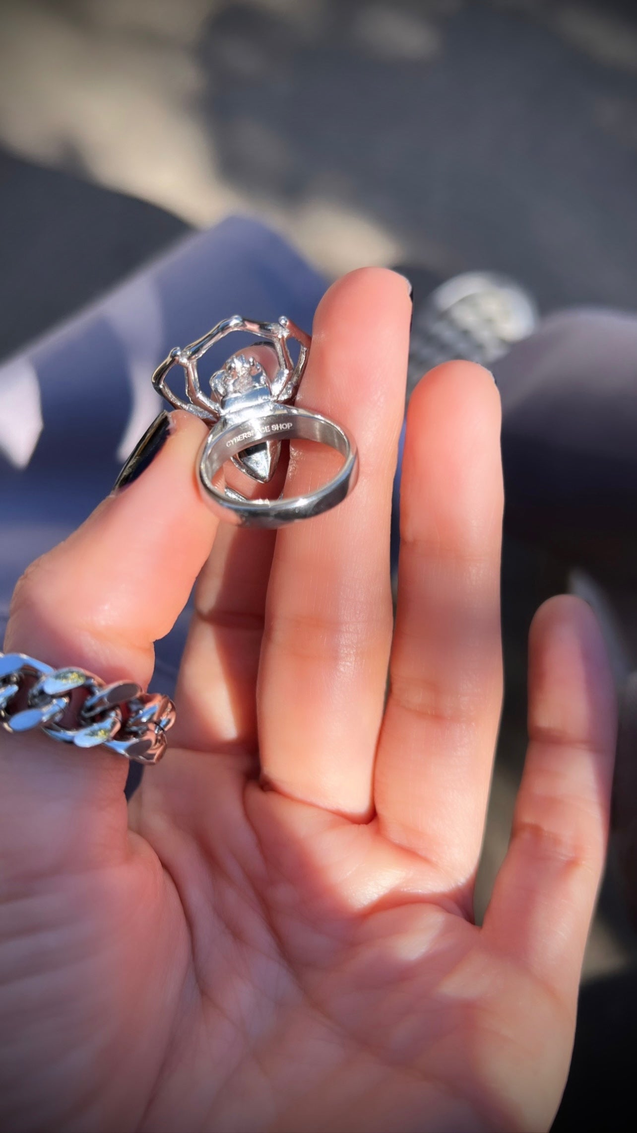 SKULL SPIDER RING