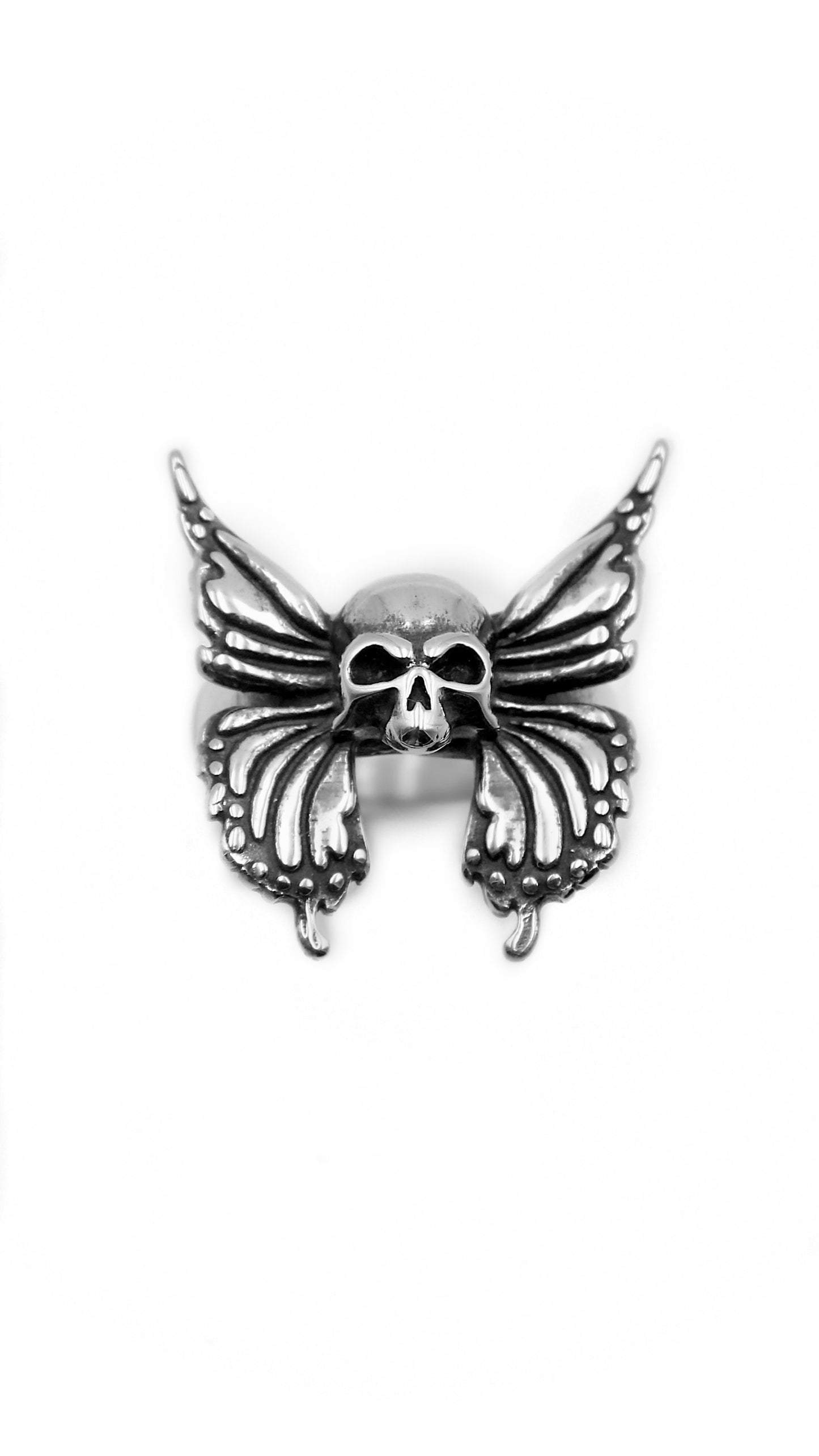 BUTTERFLY SKULL RING