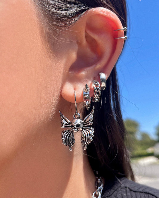 BUTTERFLY SKULL EARRINGS