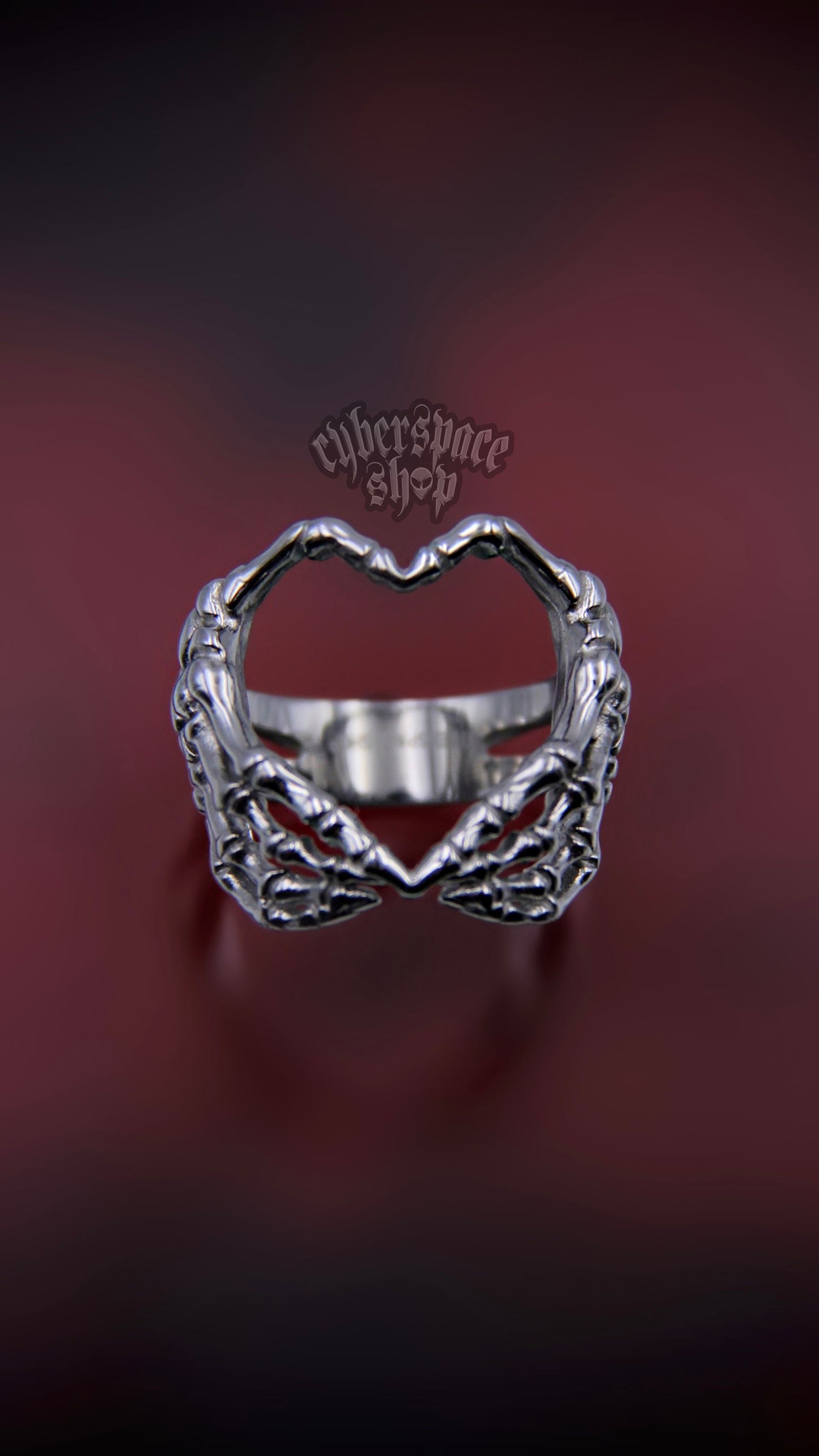 SKELETON HEART RING