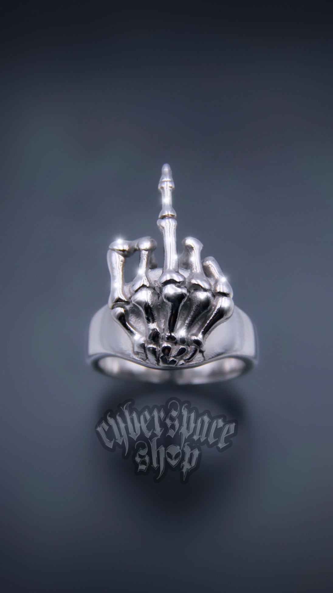 SKELETON FLIP OFF RING