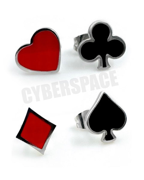 POKER STUD EARRINGS