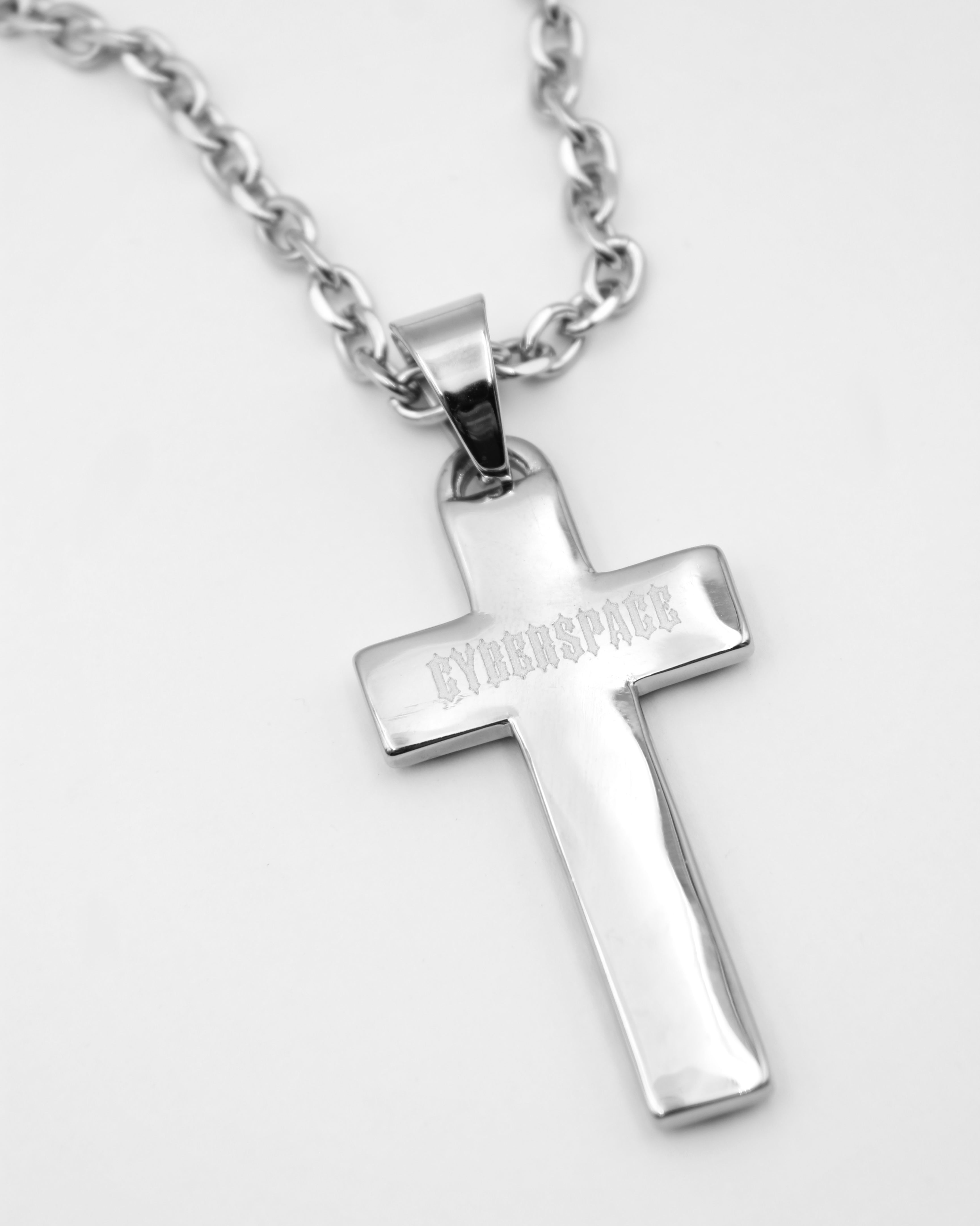 STUDDED CROSS NECKLACE – Cyberspace Shop