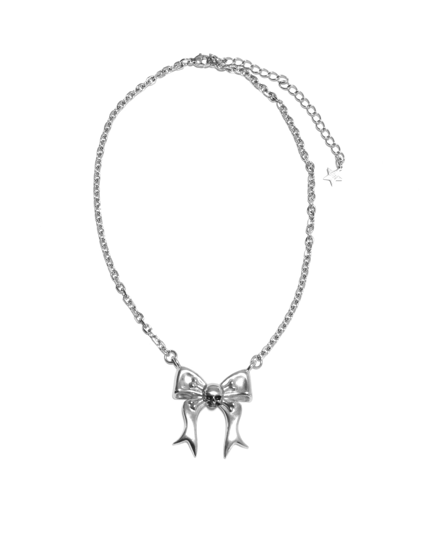 CROSSBONES SKULL BOW NECKLACE