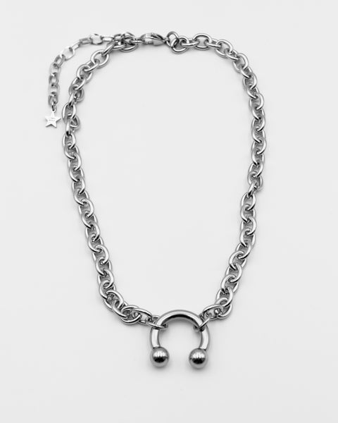 BALL SEPTUM HORSESHOE NECKLACE