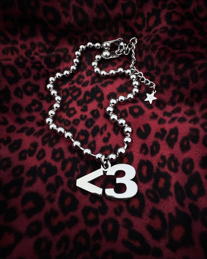 <3 HEART NECKLACE