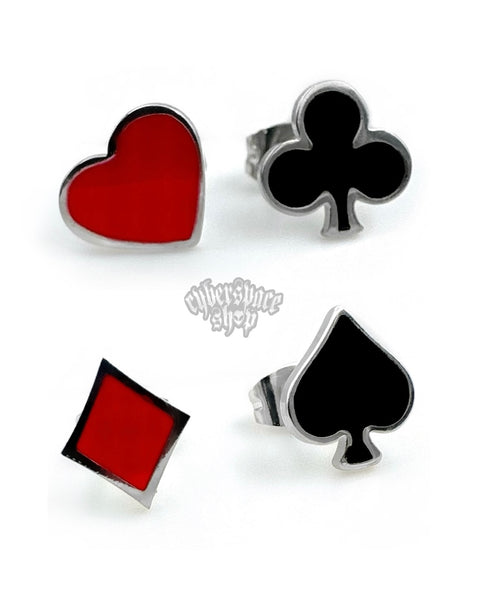 POKER STUD EARRINGS