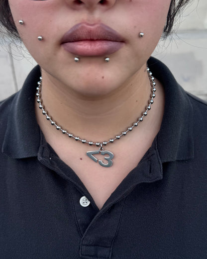 <3 HEART NECKLACE