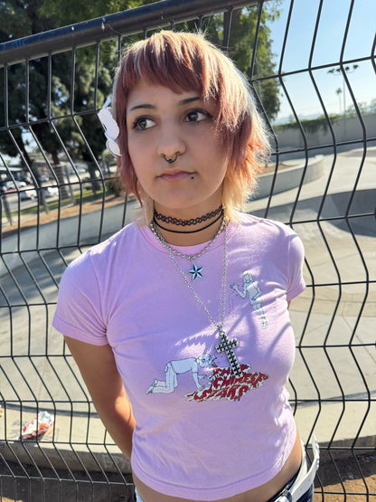 LRG STUD CROSS NECKLACE