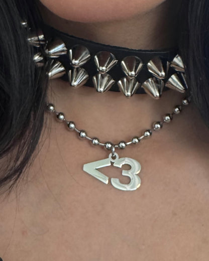 <3 HEART NECKLACE