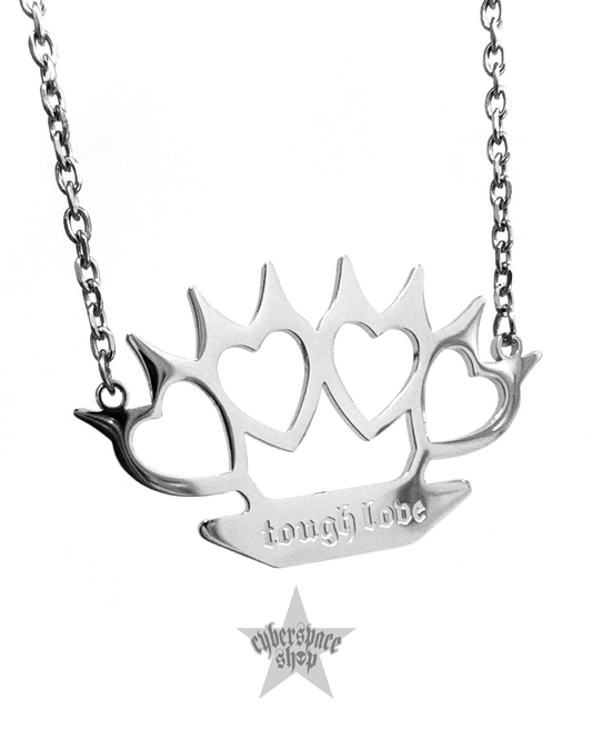 TOUGH LOVE BRASS KNUCKLES NECKLACE