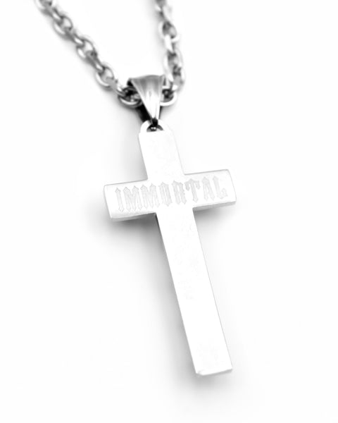 SPIKE CROSS NECKLACE