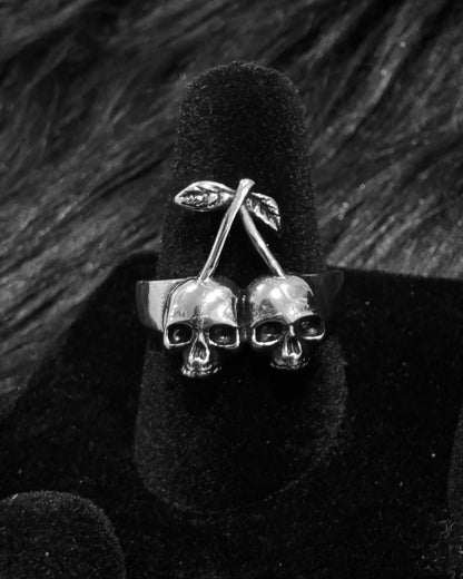 CHERRY SKULL RING