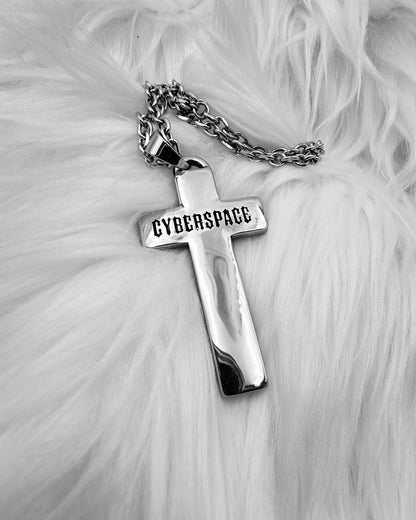 LRG STUD CROSS NECKLACE