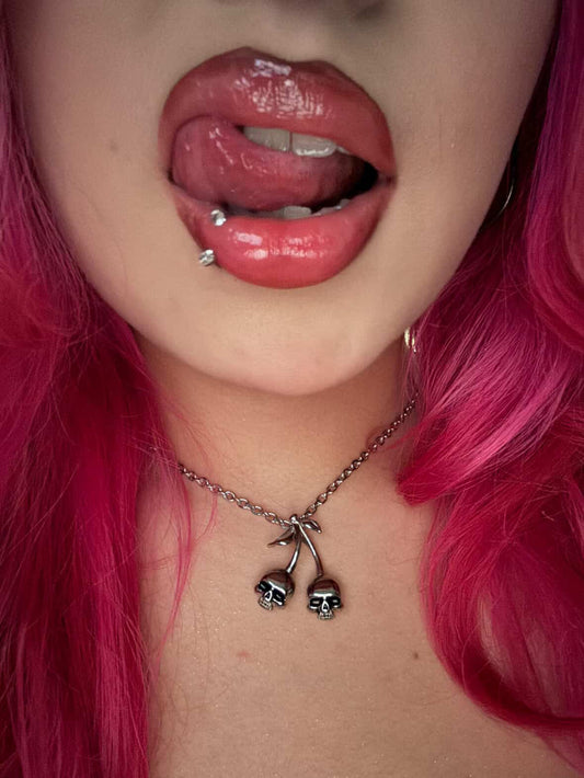 CHERRY SKULL NECKLACE