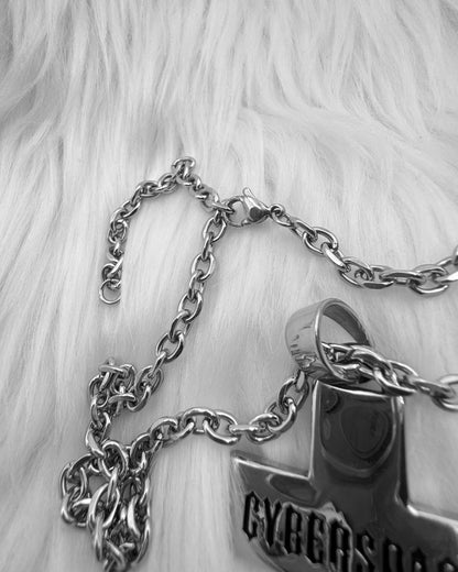 LRG STUD CROSS NECKLACE