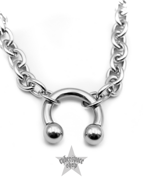 BALL SEPTUM HORSESHOE NECKLACE