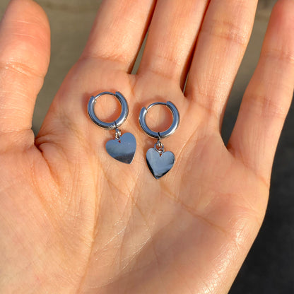 HEART HOOP EARRINGS
