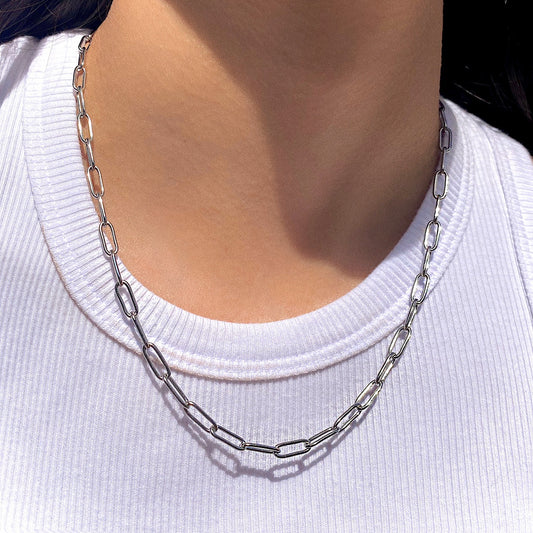 CLASSIC PAPER CLIP CHAIN NECKLACE