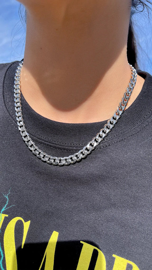 FLAT CUBAN CHAIN NECKLACE