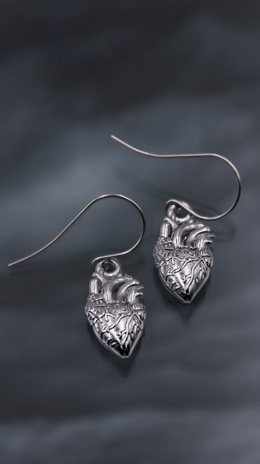 REALISTIC HEART EARRINGS