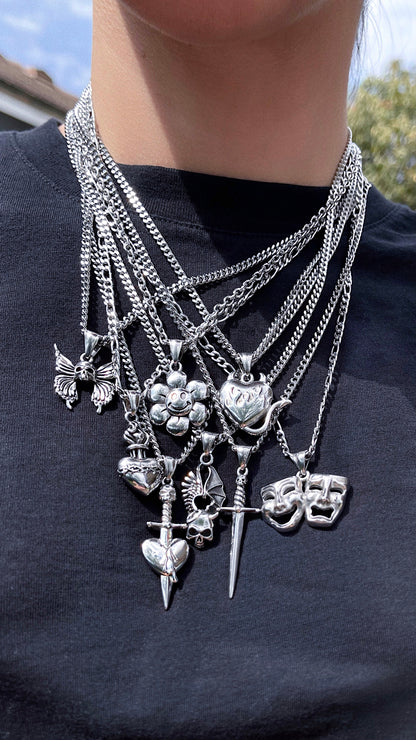 BUTTERFLY SKULL NECKLACE