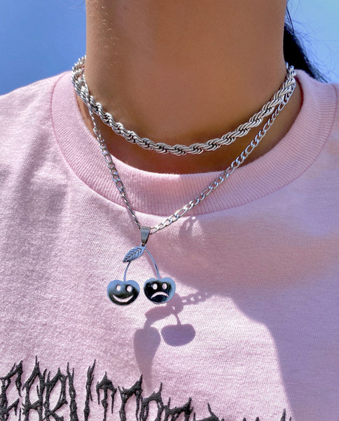 SMILE NOW CRY LATER CHERRY NECKLACE