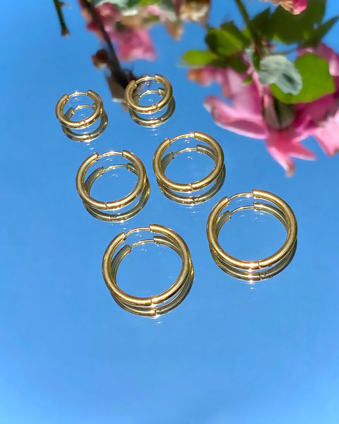 GOLD HOOP EARRINGS LP