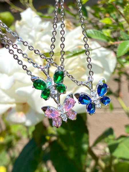 BUTTERFLY BLING NECKLACE