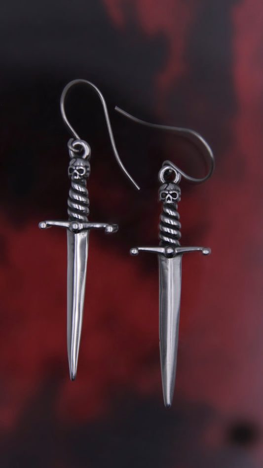 SKULL SWORD EARRINGS