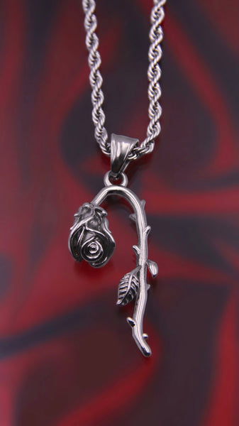 DYING ROSE NECKLACE