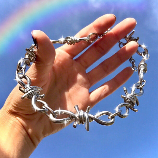 BARBED WIRE CHOKER NECKLACE