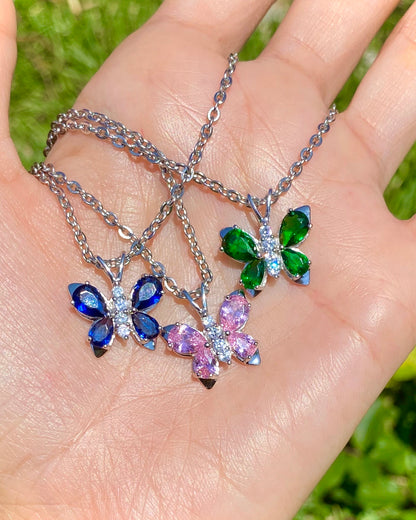 BUTTERFLY BLING NECKLACE