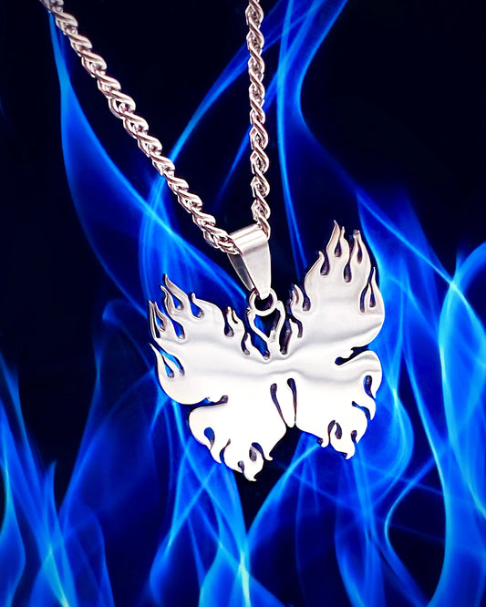 FLAMING BUTTERFLY NECKLACE