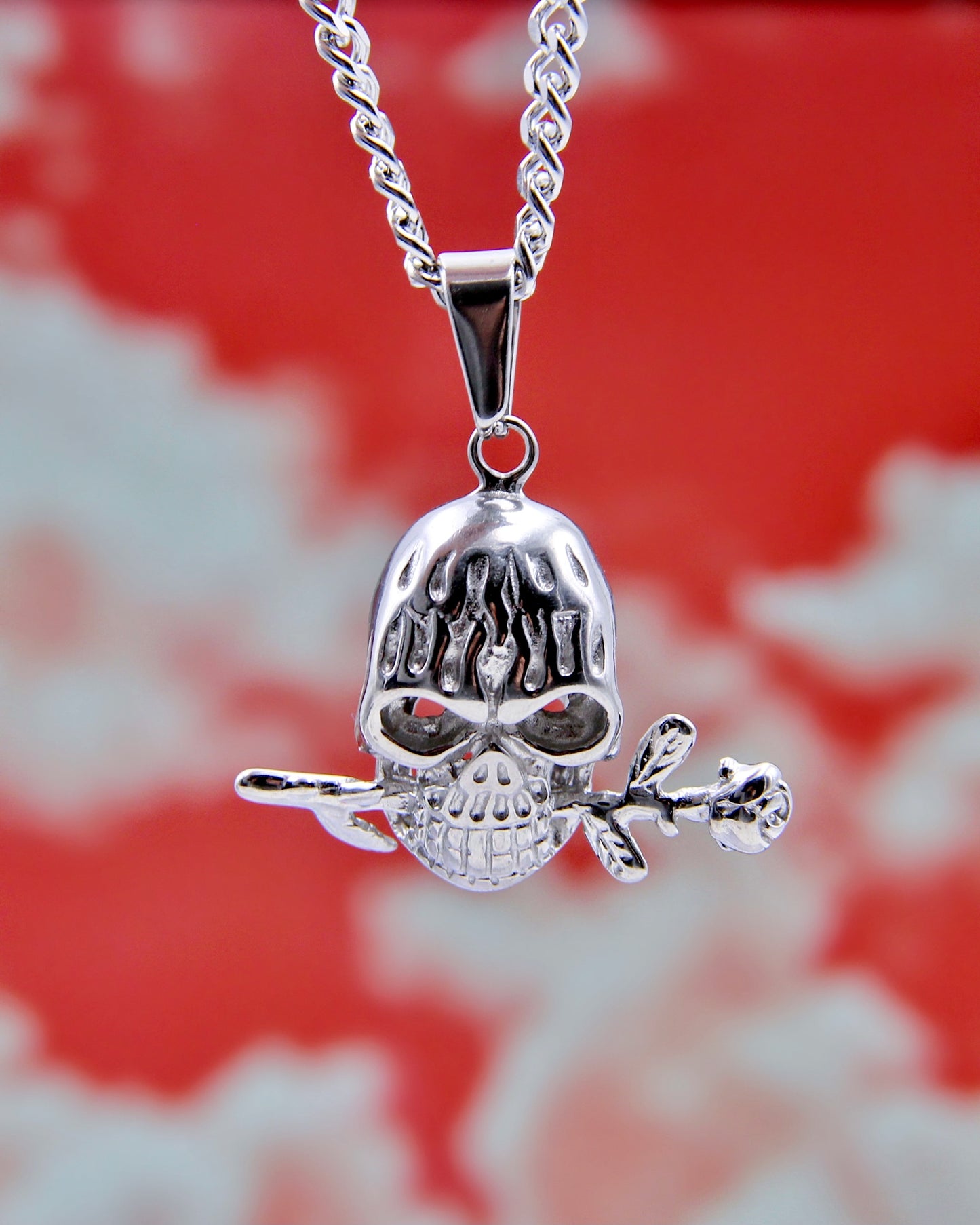 SKULL ROSE NECKLACE
