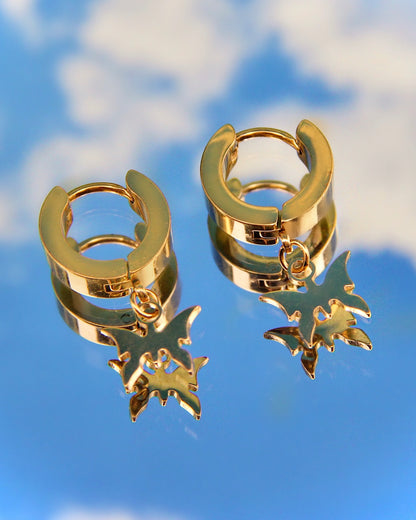 GOLD BUTTERFLY EFFECT EARRINGS