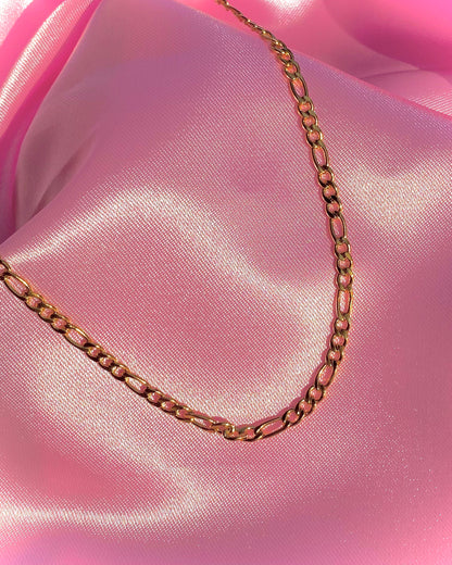 SIMPLE GOLD FIGARO NECKLACE
