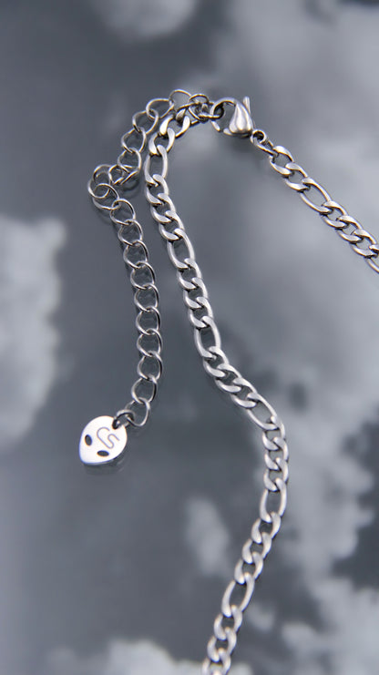 BLACK ONYX FLEUR DE LIS NECKLACE
