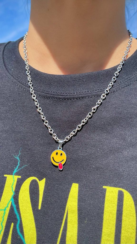 Smiley Face Necklace And Earrings Set, 14k Gold Multi Layer Paperclip Chain  Preppy Jewelry Gifts For Sister Daughter Mother | Fruugo NO