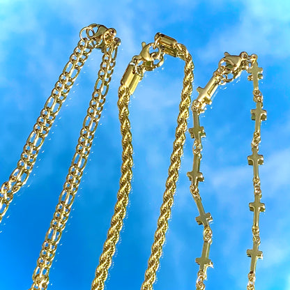 GOLD CROSS NECKLACE SET