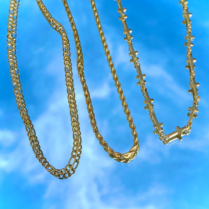 GOLD CROSS NECKLACE SET