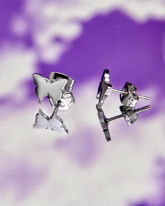BUTTERFLY STUD EARRINGS
