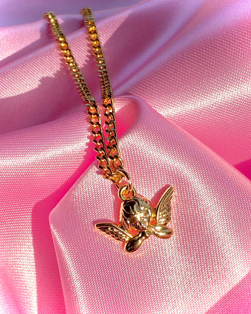 GOLD ANGEL BABY NECKLACE