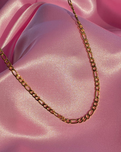 SIMPLE GOLD FIGARO NECKLACE
