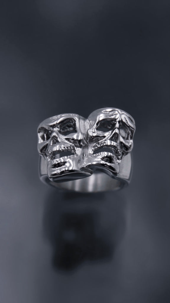 SKULL LAUGH NOW CRY LATER RING