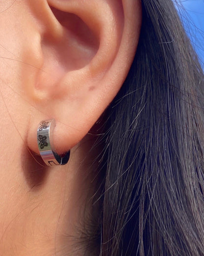 BUTTERFLY HOOP EARRINGS
