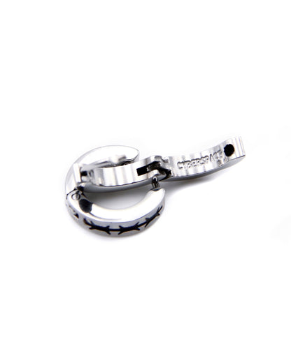 BARBED WIRE HOOP EARRINGS