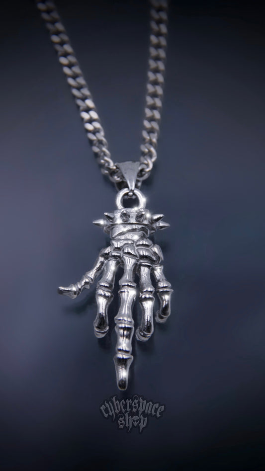 SKELETON FLIP OFF NECKLACE